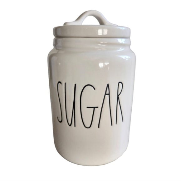 Rae Dunn Kitchen Rae Dunn Sugar Canister 65 Ceramic Jar Lid Poshmark